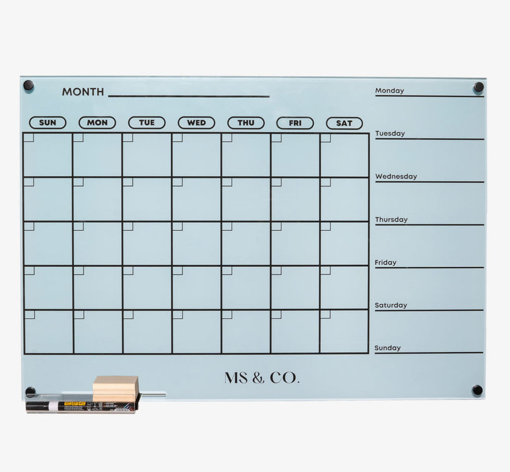 MS & CO Large Acrylic Calendar for Wall | Sage Color - Miss Sunshine & Co.